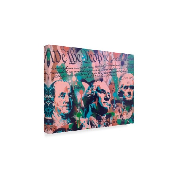 Abstract Graffiti 'We The People' Canvas Art,24x32